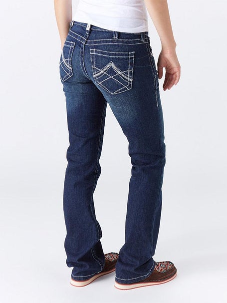 Ariat Women's R.E.A.L. Straight Icon Jeans- Ocean