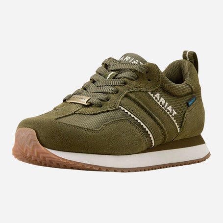 Ariat Womens Ranch Runner Waterproof Shoe Olive Night