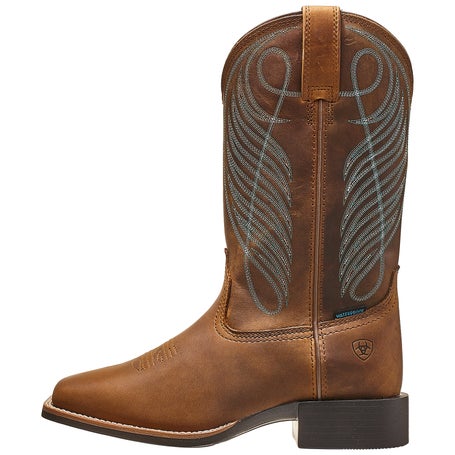 round up wide square toe western boot