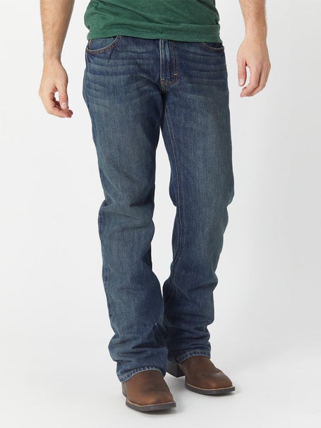 Ariat Mens M4 Tabac Dark Wash Low-Rise Boot Cut Jeans