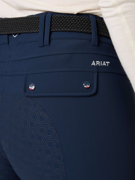 PANTALONI EQUITAZIONE IN COTONE CON GRIP GINOCCHIO da DONNA