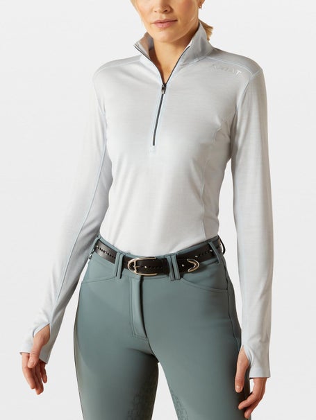 Ariat Womens Cheviot 1/4 Zip 100% Wool Baselayer Top