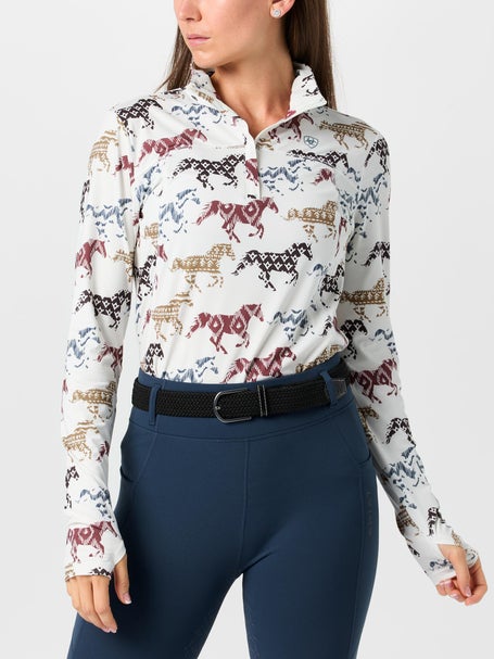 Ariat Womens Lowell 3.0 1/4 Zip Baselayer Top- Print