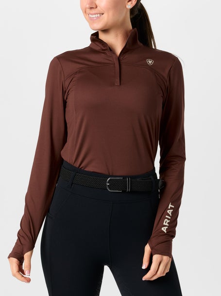 Ariat Womens Lowell 3.0 1/4 Zip Baselayer Shirt- Solid