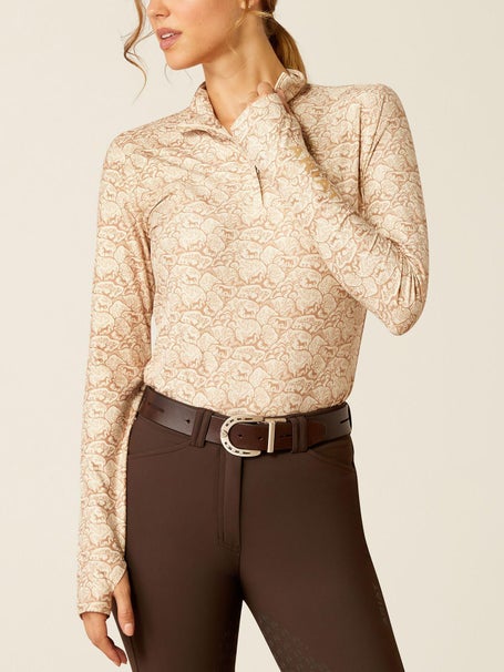 Ariat Womens Lowell 3.0 1/4 Zip Baselayer Top- Print