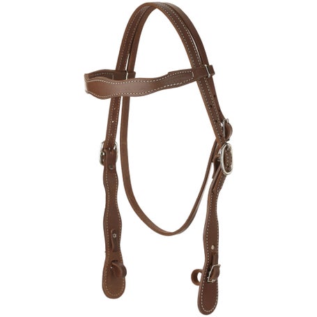 Berlin Custom Harness Leather Cowboy Browband Headstall