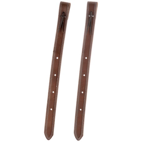 Berlin Dark Leather Back Rear Cinch Billet Straps Pair
