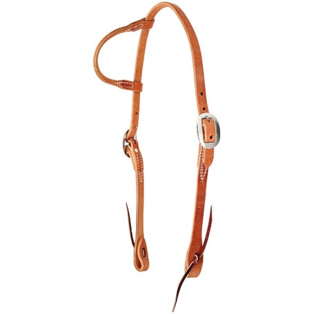 Berlin Hermann Oak One Rolled Ear Headstall w/Tie