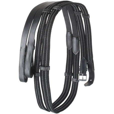 Camelot Anti-Slip Rubberized Reins With Stops