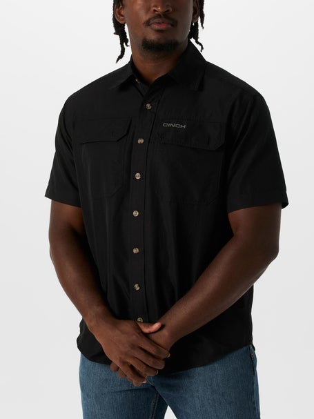 white dress black shoes Men's short sleeves dress shirt Shirt main image 1