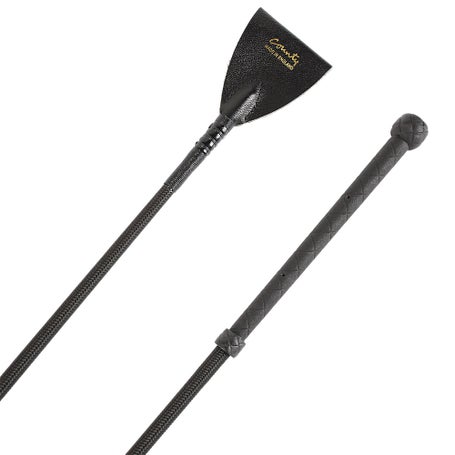 County Black Classic Riding Crop 18