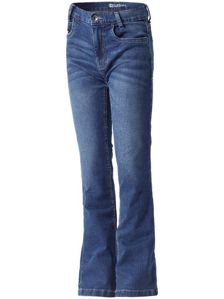 Mid-Rise Built-In Tough Boot-Cut Jeans for Girls