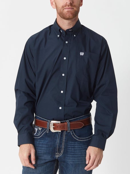 Cinch Mens Oxford Weave Long Sleeve Western Shirt