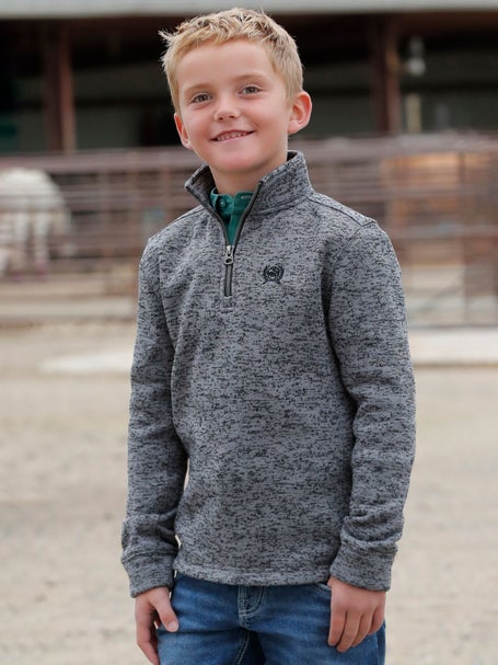 Cinch Kids/Boys Sweater Knit 1/4 Zip Pullover Riding Warehouse