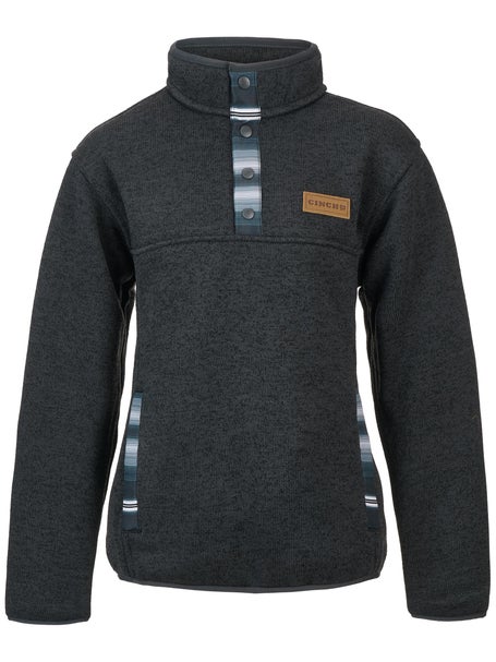 Cinch Kids/Boys Navy Sweater Knit Snap Placket Pullover
