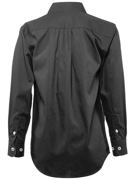 Cinch Boys Solid Button-Down Western Shirt - Black XL