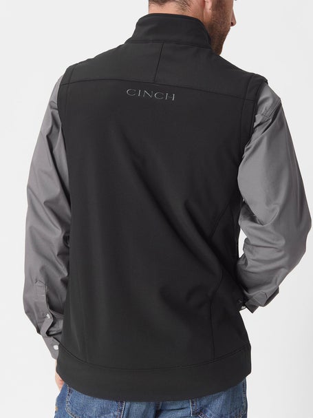 Cinch Men's Black Bonded Softshell Vest