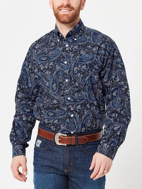 Cinch Men's Classic Fit Purple Paisley Button Down Western Shirt