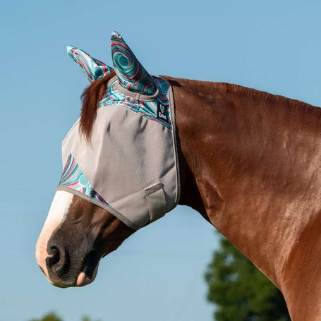 Cashel Crusader Patterned Fly Mask with Ears