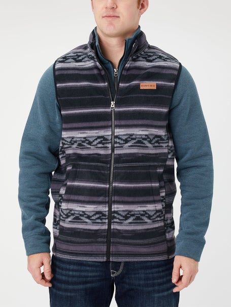 Cinch Mens Printed Polar Fleece Full Zip Vest