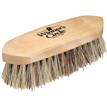 Horze Natural Mix Bristle Hard Horse Brush with Wooden Back, 2 in