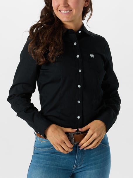 Cinch Womens Long Sleeve Western Shirt Solid Colors