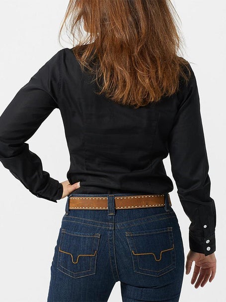 Cinch Women's Long Sleeve Solid Button Down Shirt - Black