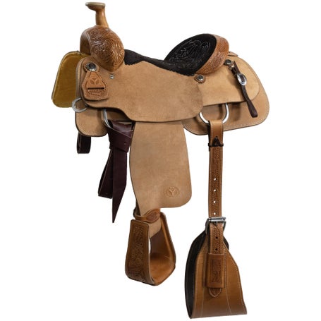 Circle Y PRCA Team Roper 1/8 Tooled Saddle
