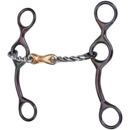 Dutton Twisted Copper Dogbone Swept Back Gag Bit