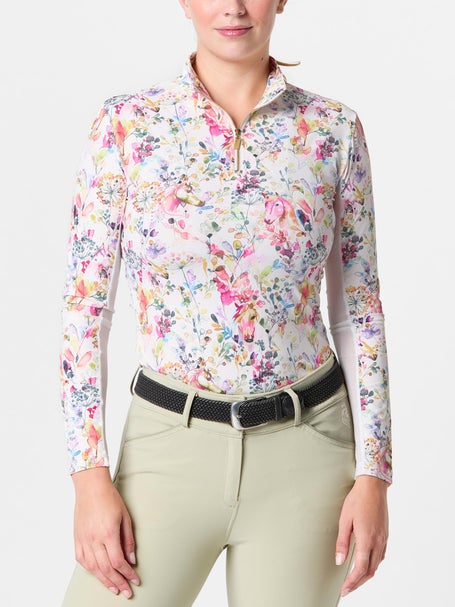 Dancing Equestrian 1/4 Zip Long Sleeve Sunshirt - Print