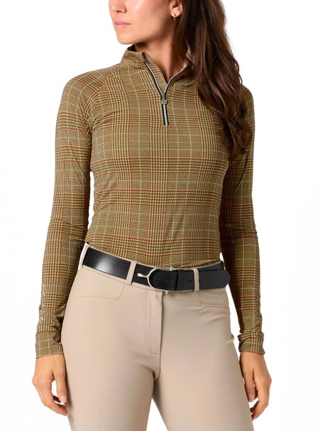 Dapplebay Womens Heirloom 1/4 Zip LS Riding Top