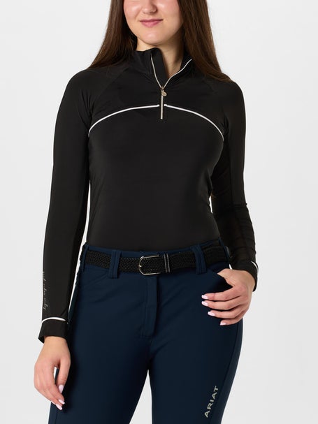 Dapplebay Womens Lady 1/4 Zip Long Sleeve Riding Top 