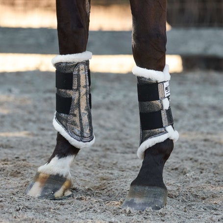 DSB Dressage Sport Boots Patent Glossy- White Fleece