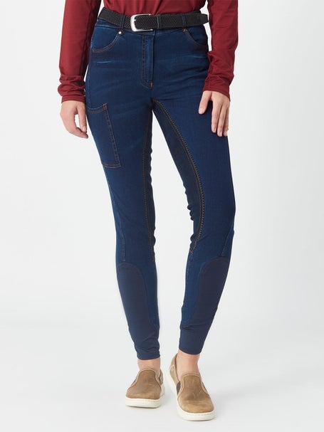  Dublin Shona Full Suede Seat Denim Breeches, Ash