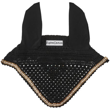 Equine Couture Fly Bonnet Ear Net Hood -Lurex Rope