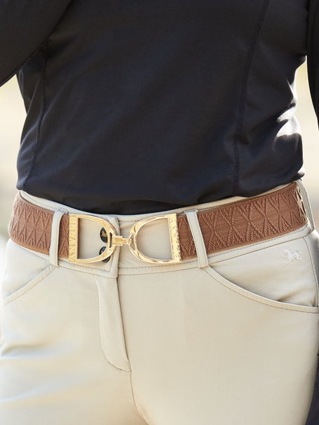 1.5-inch Elastic Equestrian Belt with Bit Buckle and Leather Key