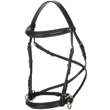 Seline Bitless Bridle – Black Full Size Horse Bridle With Crystal Browband, Anatomical Design, Gel Padding