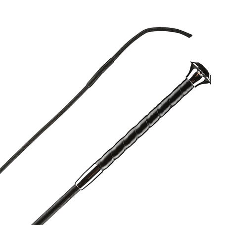 Fleck Woven Nylon Covered Chrome Cap Dressage Whip