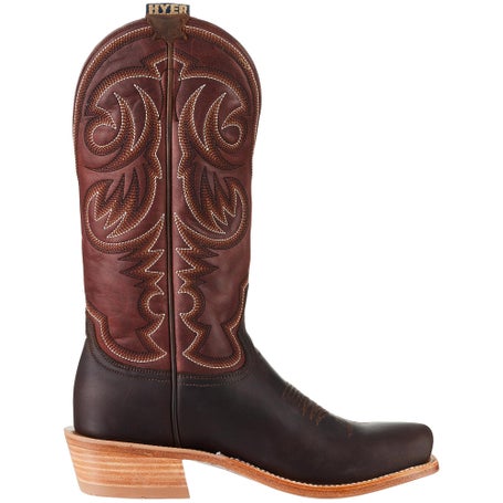 Bottes Cowboy Western Hyer Hays 13" - Cuir Marron, Largeur E - Taille 13 - Qualité B (défauts Cosmétiques)