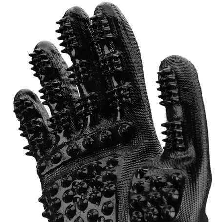 Medium Black Deshedding Gloves by HandsOn Gloves