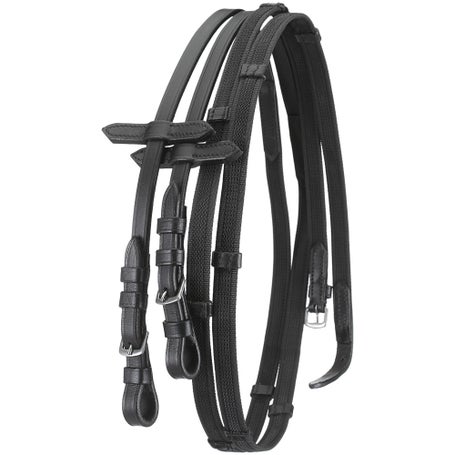 Horze Supreme Slender Rubber Grip Intertwined Reins