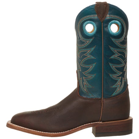 Justin Men's Bent Rail Austin Dark Brown Cowboy Boots Riding