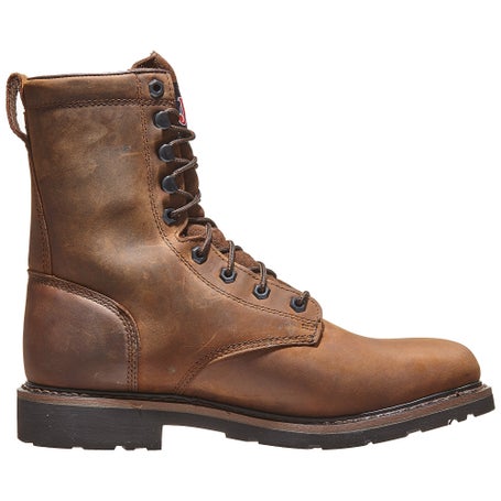 Mens 9.5D Justin Drywall Steel Toe  Brown Leather Boots Justin Men main image 4