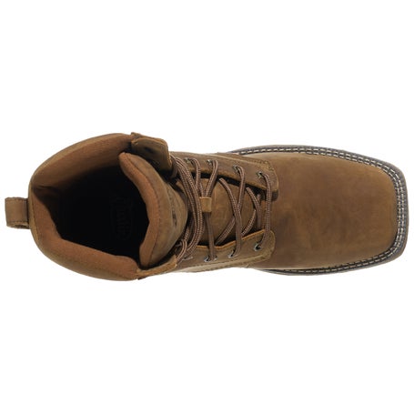 Mens Square Toe Lace Up Boots