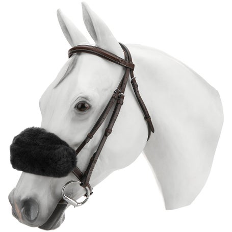 JMS Sheepskin Curved Shadow Roll Noseband Cover
