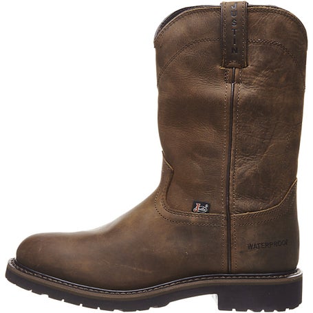Justin Men's Drywall Waterproof Pull On Work Boots Riding Warehouse