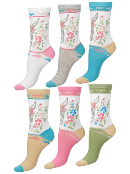 Kelley & Co Adult Crew Socks Donkey Chic - 6 Pack