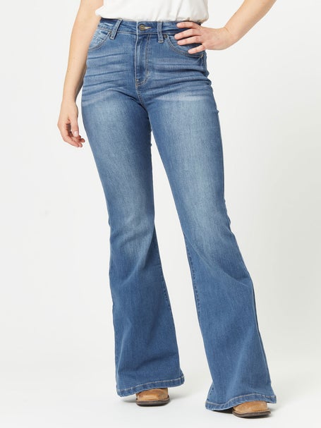 High Rise Medium Wash Super Flare Jeans