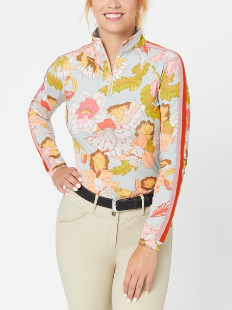 Kastel Denmark 1/4 Zip UPF Long Sleeve Top- Coral