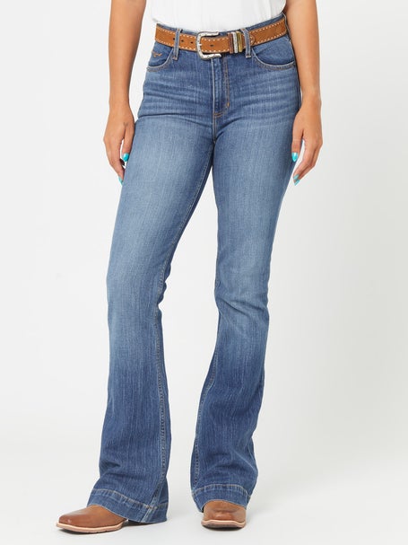 Kimes Ranch Women's Jennifer Mid Wash High Rise Flare Jean